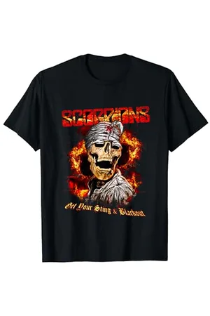 Scorpions Offizieller Blackout Skull T-Shirt