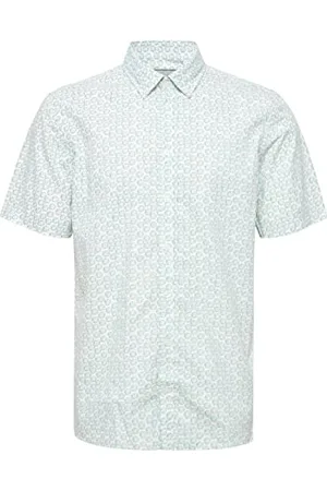Casual Friday CFAnton AOP Shirt Herren Kurzarmhemd Herrenhemd Hemd Button-Down-Kragen Gemustert Regular Fit, Größe:XL, Farbe:
