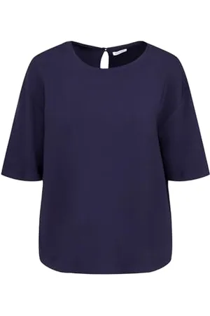 Seidensticker Damen Fashion-Bluse - Shirt - Oversized Fit - Bügelleicht - Rundhalsausschnitt - Kurzarm - Stretch