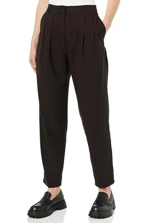 Replay Damen Stoffhose Baggy, (Schwarz), 25