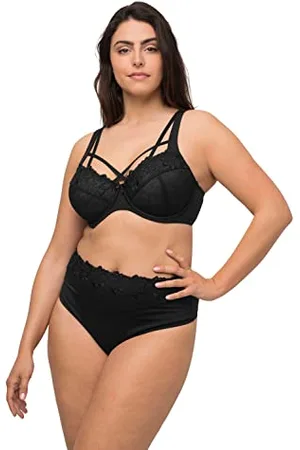 Ulla Popken Damen, große Größen, Bügel-BH, Stickerei, Cup C - F