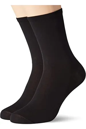 Dim Socken Baumwolle Stretch Baumwolle Damen x2, Black, 39-42