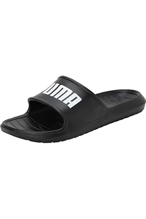 PUMA Unisex Divecat V2 Lite Slide Sandal, Black White, 38 EU