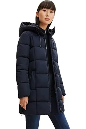 TOM TAILOR Damen Lange Pufferjacke aus recyceltem Polyester 1026998, , L