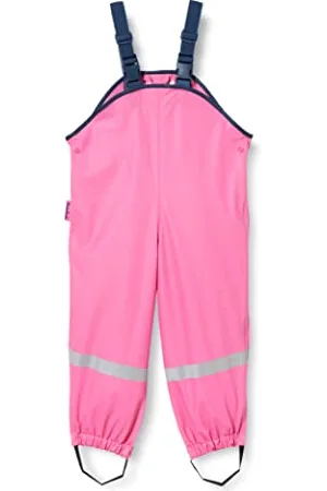 Playshoes Matschhose Regenlatzhose Ungefüttert Unisex Kinder Wind- und wasserdichte Regenhose Regenbekleidung, pink, 104