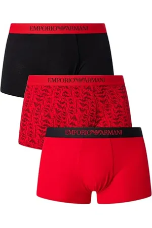 Emporio Armani Herren Pure Cotton 3-Pack Trunk Badehosen, , XL