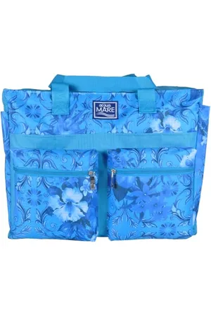 AQUA DI MARE Strandtasche Rib Stop Quadratisches Muster 100% PL 22883 Türkis, , Zeitgenössisch