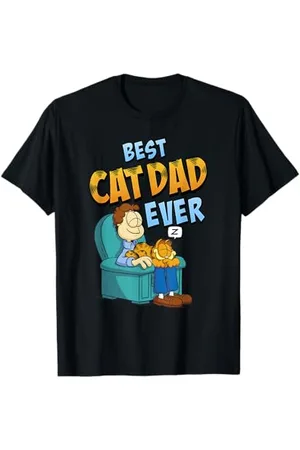 Garfield Vatertag Best Cat Dad Ever Jon And T-Shirt