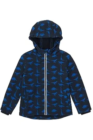 TOM TAILOR Jungen 1038478 Jacke mit Dinosaurier, 32673-navy Blue Dino Softshell Print, 92/98