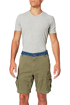 Desigual Mens Pant_TECLO Shorts, Green, 38