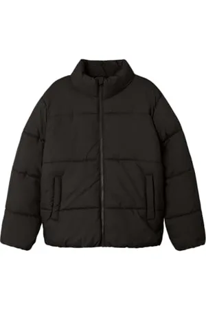 NAME IT Mädchen Nkfmilan Puffer Jacket Bf Pufferjacke, Black, 128