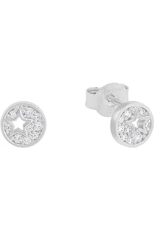 QS by s.Oliver Ohrstecker 925 Sterling Silber Mädchen Kinder Ohrschmuck, mit Zirkonia synth., Silber, Stern, Kommt in Schmuck Geschenk Box