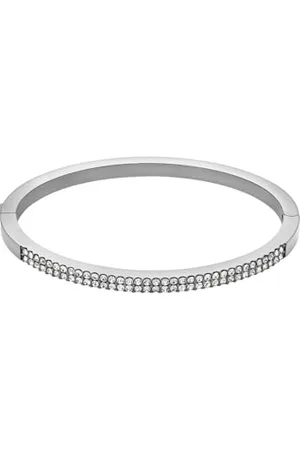 Fossil Ellis Damen Edelstahl Armband mit Druckknopfverschluss