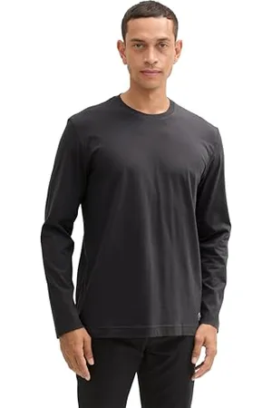 TOM TAILOR Herren 1044770 Basic Longsleeve aus Baumwolle, 10899-Tarmac Grey, M