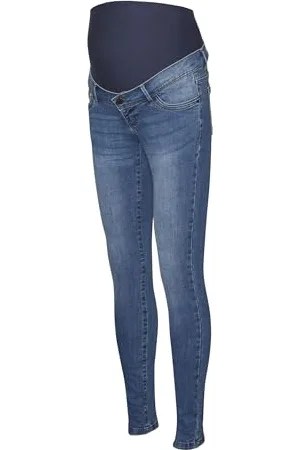 Mama;licious Damen Mlmila Slim Medium Blue Jeans A. Noos, , L