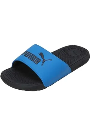 PUMA Cool Cat 2.0 Jr Slide Sandal, Future Blue Black, 37 EU