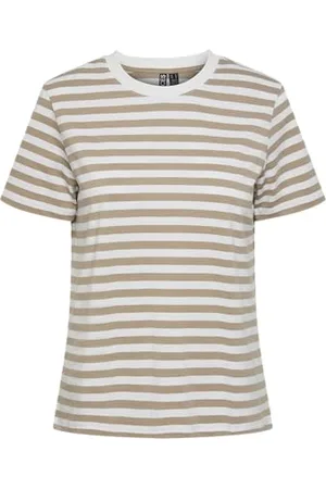 Pieces® Damen Pcria Ss Tee Stripes Noos Bc T-Shirt, ,M