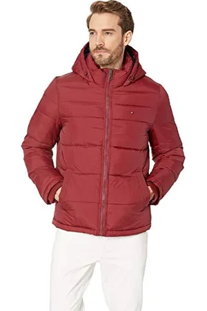 Tommy Hilfiger Herren Hooded Puffer Jacket Daunenalternative Oberbekleidung, tiefes , S