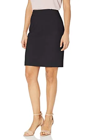 Calvin Klein Damen Straight Lux Suit Skirt (Regular and Plus Size) Rock, , 42 Petite