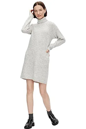 Pieces® Damen Pcellen Ls High Neck Knit Dress Noos Bc, ,L