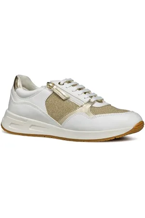 Geox Damen D BULMYA B Sneaker, LT Gold/White, 37 EU
