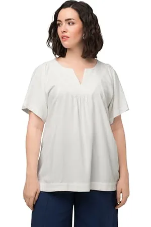 Ulla Popken Damen Leinenmix-Tunika Bluse, , 46
