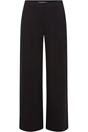 Ichi IHKATE SUS Office Wide PA Damen Hose Stoffhose mit Stretch gerader Schnitt, Größe:2XL, Farbe: