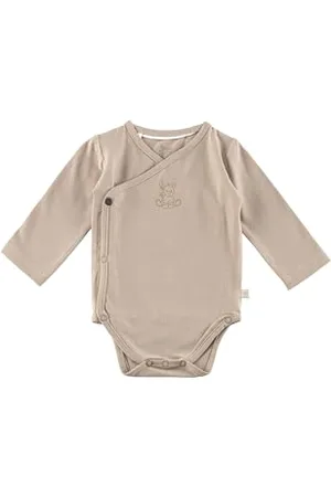 Sterntaler Body Emmi - Unisex Wickel Body aus Baumwoll Jersey - Langarm Body mit Esel Emmi Print - Neugeborenen Body seitlich zum Knöpfen - Druckknöpfe im Schritt - Baby Strampler, , Größe 62