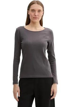 TOM TAILOR Damen Basic Longsleeve mit Stretch, , L