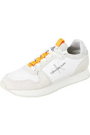 Calvin Klein Jeans Herren Runner Sneaker Sportschuhe, Weiß (Bright White), 41