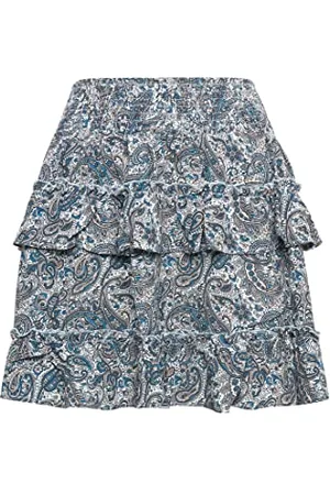 Mavi Damen Ruffle Skirt Rock, , L/