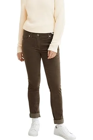 TOM TAILOR Damen Alexa Slim Samthose 1034190, , 32W / 30L
