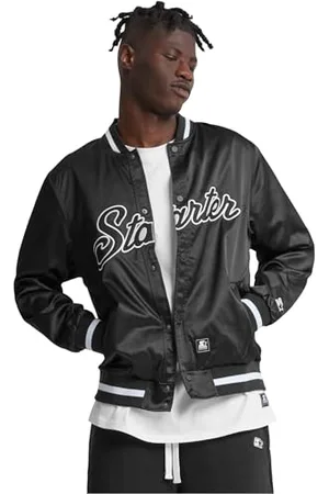 STARTER BLACK LABEL Herren Starter Satin College Jacket L Black