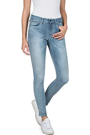 Replay Damen Jeans Luzien Skinny-Fit Hyperflex mit Stretch, Medium Blue 009 (Blau), 26W / 32L