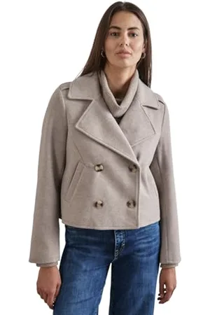 Street one Damen A212337 Kurzer Trenchcoat, Mocha beige Mel, 46