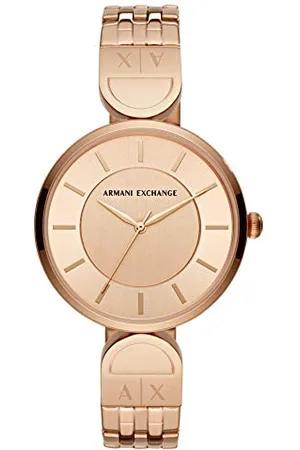 Armani Exchange Uhr für Herren , Chronographenwerk, 44mm Silbernes Edelstahlgehäuse mit Edelstahlarmband, AX2600