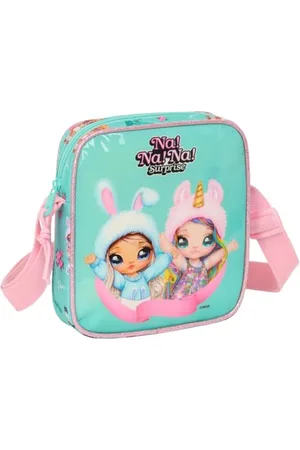 Safta M222 612564222, NANANA Bunny, klein, Kindertasche, ideal für 5 bis 14 Jahre, bequem und vielseitig, Qualität und Widerstandsfähigkeit, 16 x 4 x 18 cm, Uni, Kinder, Türkis/Rosa, M, Türkis /