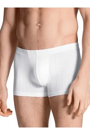 Calida Pure & Style Boxershorts Herren, mit maskulinem Nadelzug, mit stoffüberzogenem Gummibund, atmungsaktiv, schnelltrocknend & geruchshemmend