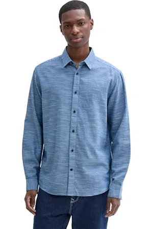 TOM TAILOR Herren Regular Fit Hemd aus Baumwolle, , M