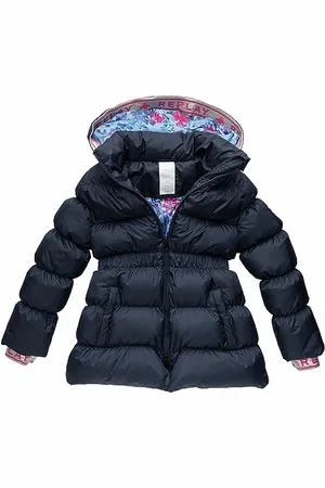 Replay Mädchen Parka Winter, (Blau), 8 Jahre