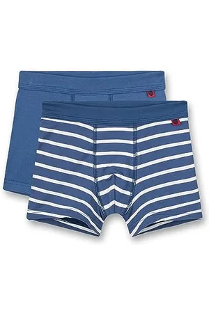 Sanetta Jungen-Shorts (Doppelpack) und Ringel | Hochwertige und nachhaltige Unterhose für Jungen aus Baumwolle. Inhalt: 2er Set Unterwäsche für Jungen 092