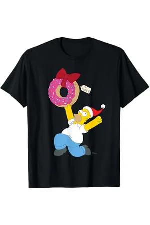 The Simpsons Holiday Homer Simpson Donut Christmas Present T-Shirt