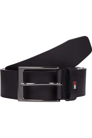 Tommy Hilfiger Herren Gürtel Layton 3,5 cm Ledergürtel, Schwarz (Black), 115 cm