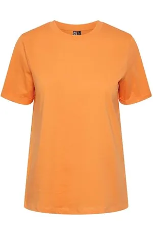 Pieces® Damen Pcria Ss Fold Up Solid Tee Noos Bc T-Shirt, , M