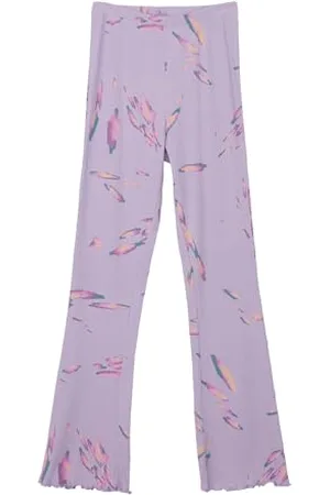 QS by s.Oliver Mädchen 2142447 Legging mit Allover Print, lila, L