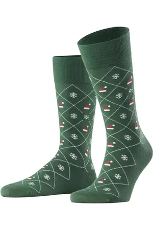Burlington Herren Socken X-Mas Argyle M So Baumwolle gemustert 1 Paar, , 40-46