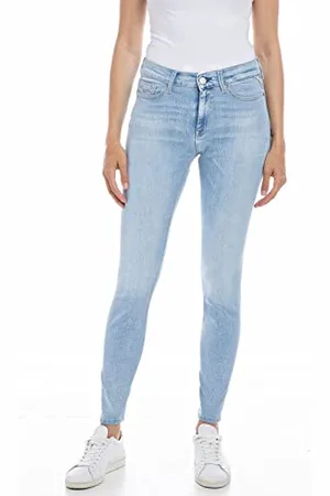 Replay Damen Jeans Luzien Skinny-Fit mit Comfort Stretch, (Blau), 23W / 30L