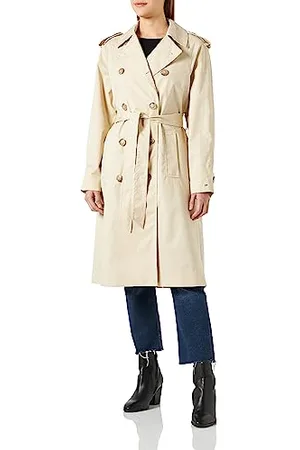Tommy Hilfiger Damen Mantel 1985 Cotton Blend Trench Trenchcoat, , 36