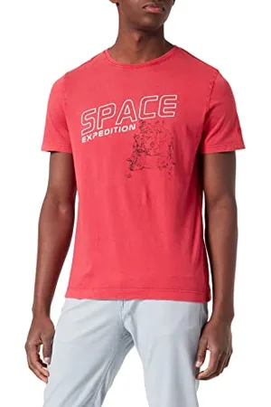Camel Active Herren H 4094313T05 Arm T-Shirt, Rot, L (Herstellergröße: L)