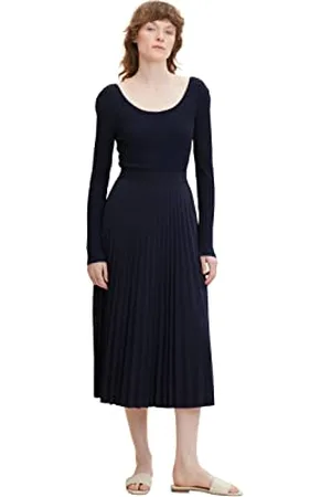 TOM TAILOR Damen Midi Plissee Rock 1032546, , 44